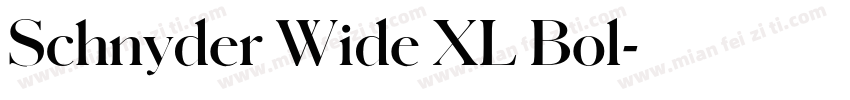 Schnyder Wide XL Bol字体转换